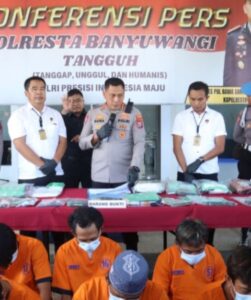 Polresta Banyuwangi Berhasil Ungkap Kasus Narkoba, Sita Lebih dari 2 Kilogram Sabu