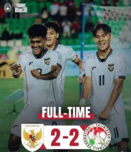 Timnas U17 Indonesia Berbagi Poin dengan Tajikistan