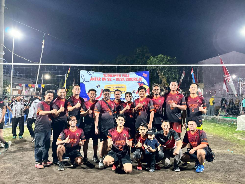RW 14 Perumahan Jade Sidorejo Indah Melaju ke Final Turnamen Bola Voli Antar-RW Desa Sidorejo