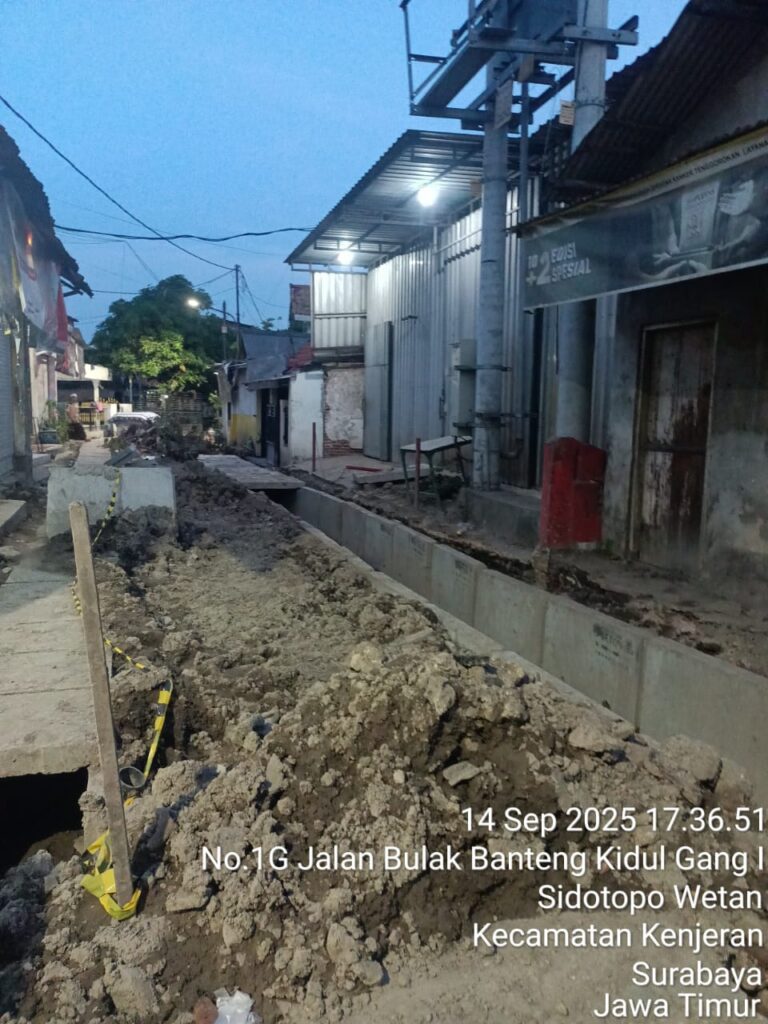 Bikin Macet: Proyek gorong-gorong jalan Bulak Banteng Kidul Dikeluhkan Pengendara