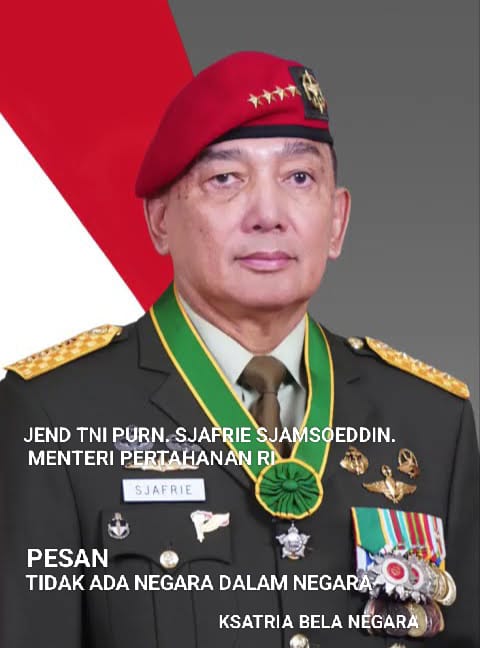 Menteri Pertahanan RI, Berpesan.Tidak Ada Negara Dalam Negara