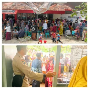 Masyarakat Sampang Antusias Mengambil Bantuan BLT Kesra Tahap Pertama di Pos Omben