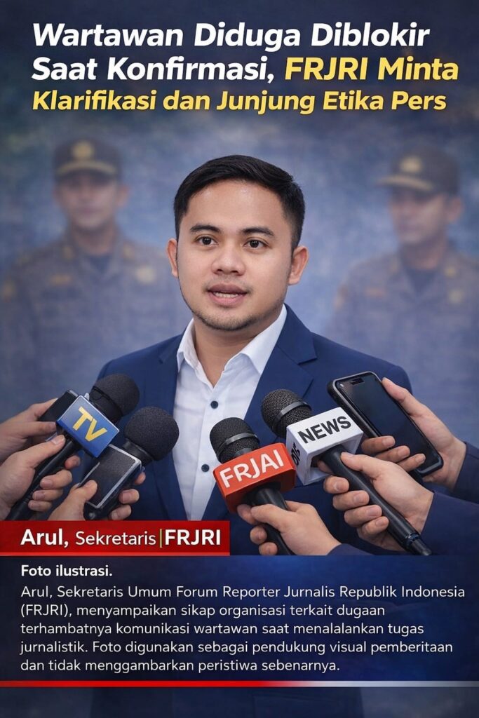 Wartawan Diblokir Saat Konfirmasi, FRJRI Minta Klarifikasi dan Junjung Etika Pers