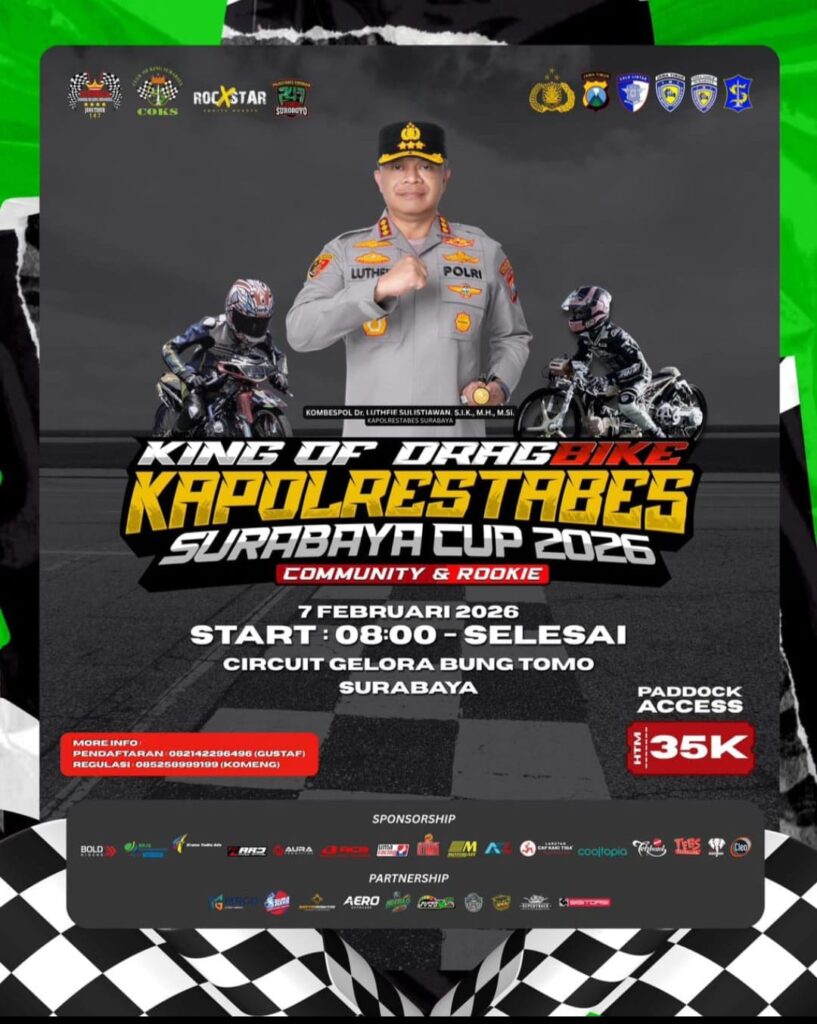 Stop Kebutan Jalanan! Polrestabes Surabaya Buka Arena Resmi Drag Bike