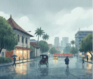 Hujan Ringan Guyur Surabaya, Suhu Capai 32 Derajat