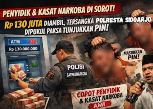 Heboh! Dugaan Penyidik Polresta Sidoarjo Paksa PIN ATM, Rp130 Juta Lenyap