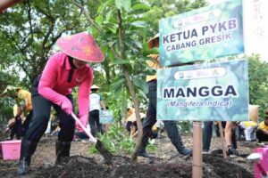 Polres Gresik dan Bhayangkari Tanam Pohon Produktif, Wujudkan Lingkungan Hijau dan Sejuk