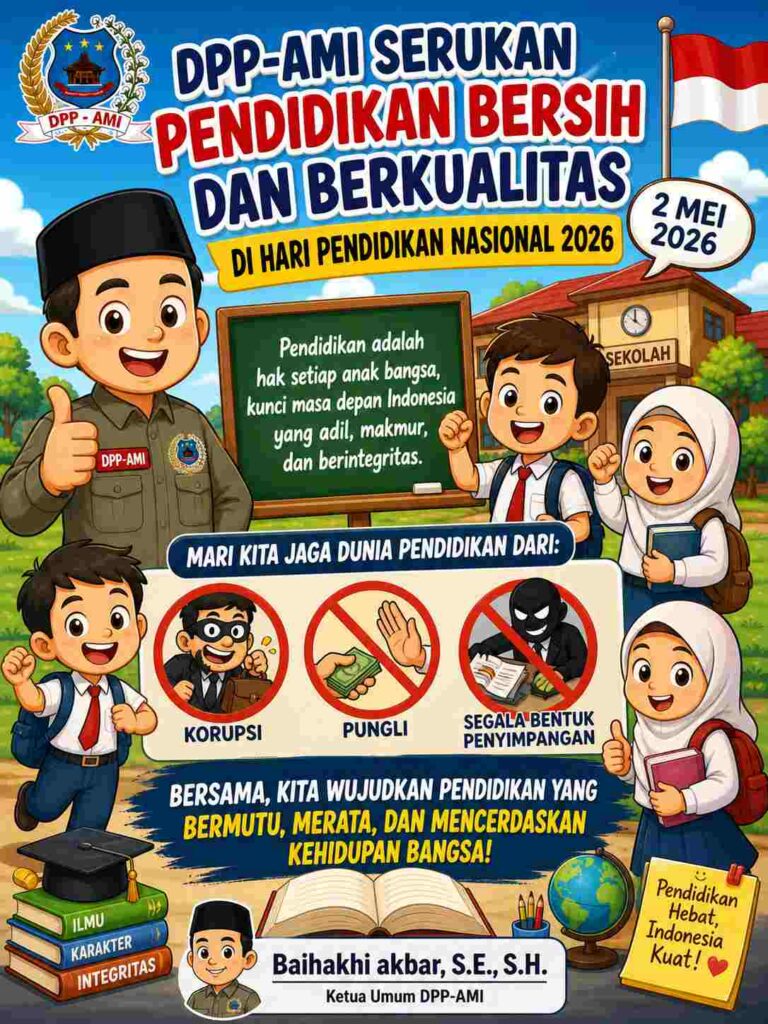 DPP-AMI Serukan Pendidikan Bersih dan Berkualitas di Hari Pendidikan Nasional 2026