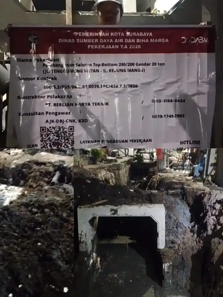 Soroti Proyek Gorong-Gorong Jalan Tenggumung: Papan Nama Hilang, dan Tumpukan Pasir Picu Kecurigaan Publik