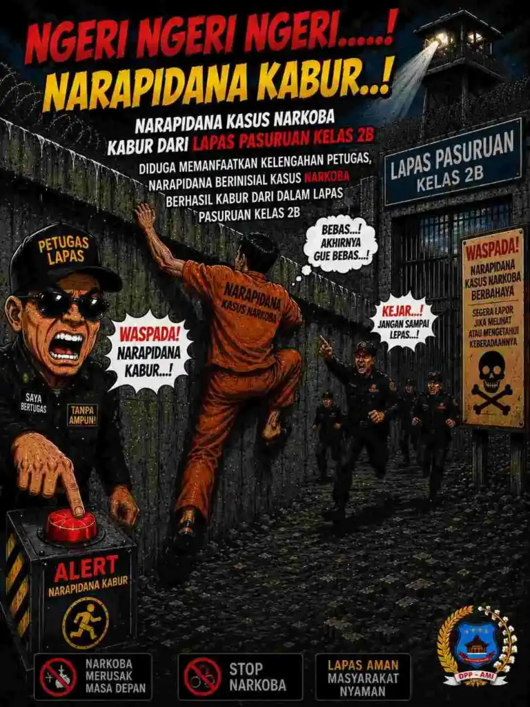 Narapidana Lapas Kelas IIB Pasuruan Kabur, AMI Siap Gelar Aksi Demonstrasi Besar-besaran