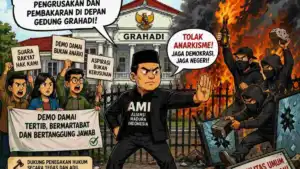 AMI Kutuk Keras Tindakan Oknum Massa Aksi Yang Berupaya Lakukan Pengrusakan & Pembakaran Depan Gedung Grahadi