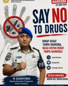 Peringati HANI 2026, Kepala Kesatuan Pengamanan Rutan Surabaya Ajak Masyarakat Perangi Narkoba