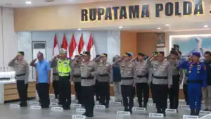 Jelang Hari Bhayangkara ke-80, Polda Jatim Ikuti Upacara Pemuliaan Nilai-Nilai Tribrata