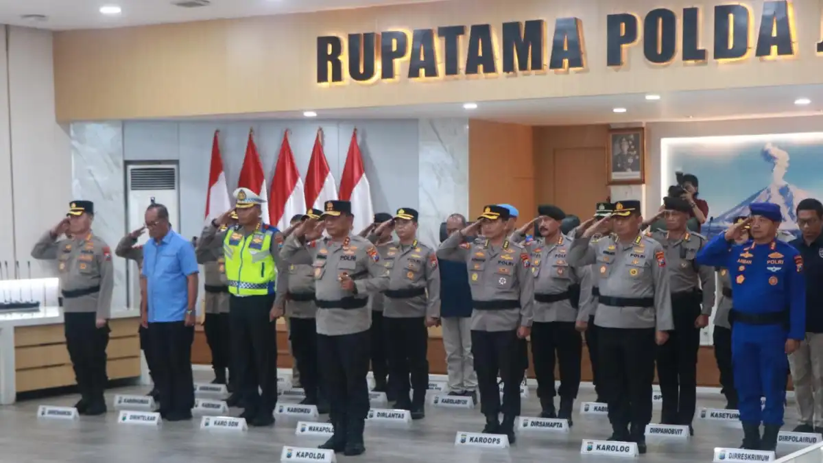 Jelang Hari Bhayangkara ke-80, Polda Jatim Ikuti Upacara Pemuliaan Nilai-Nilai Tribrata