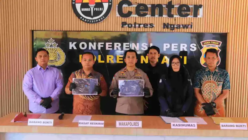 Polres Ngawi Tuntaskan Kasus Curanmor di Kendal, DPO Diamankan