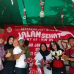 Jalan Sehat Warga Karang Tembok RT 07 Meriahkan HUT ke-81 RI