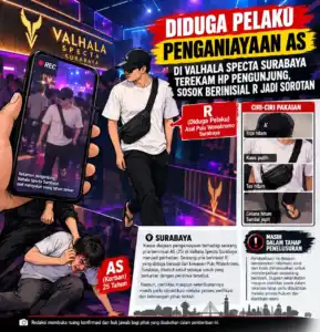 Pelaku Penganiayaan AS di Valhala Specta Surabaya Terekam HP Pengunjung