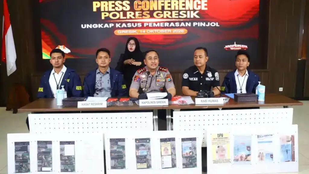 Polres Gresik Amankan Sindikat DC Pinjol Fiktif di Lampung